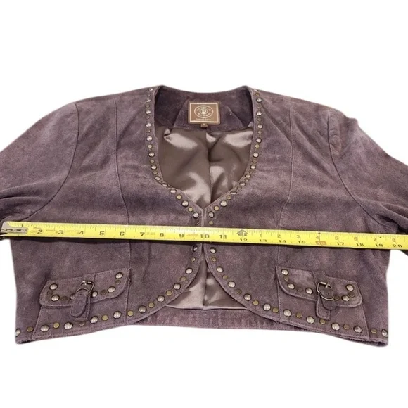 Double D Ranch heavily embellished pocketed, Bolero suede jacket RARE